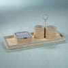La Cote Coiled Rattan & Abaca Rectangular Serving Tray