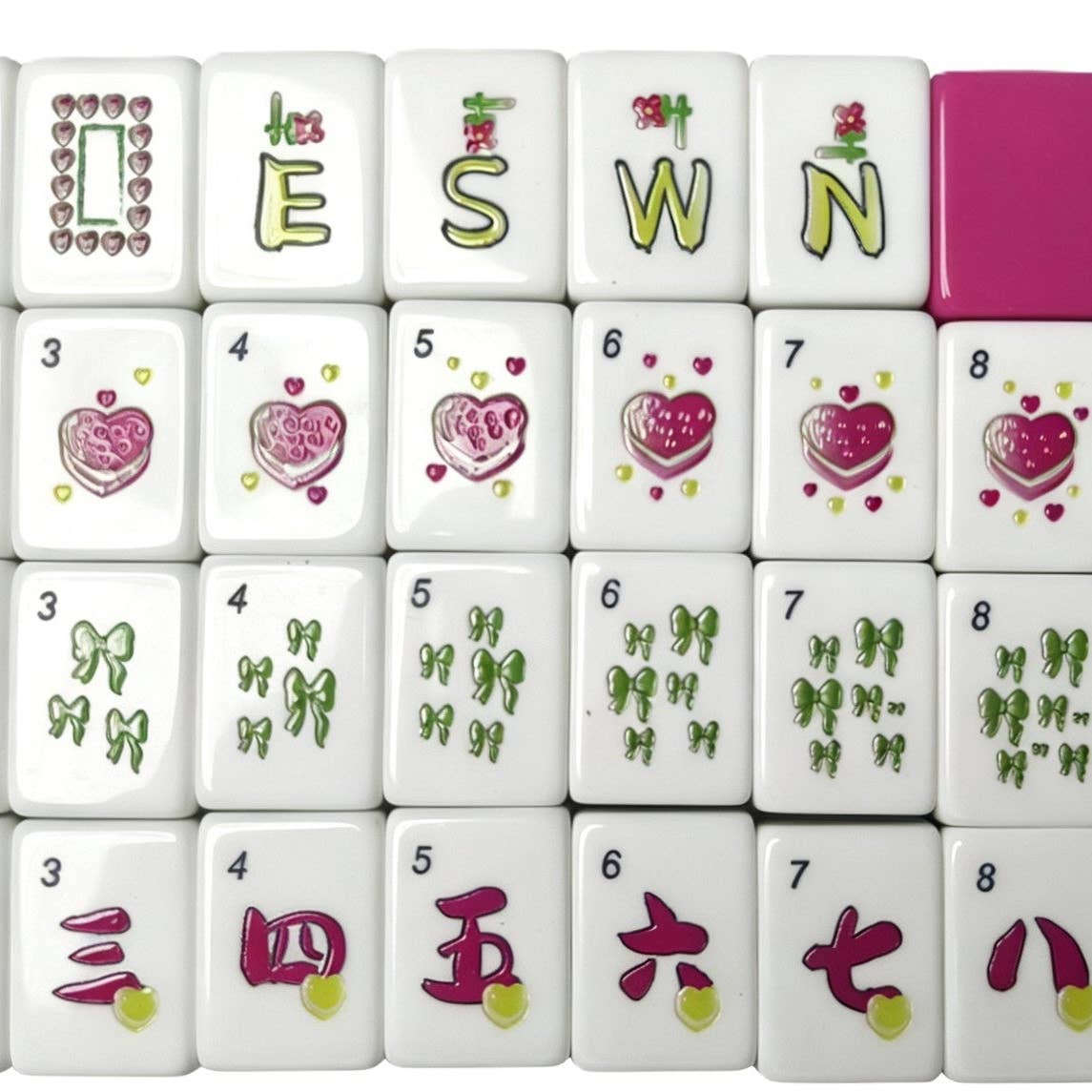 Love and Luck Mahjong Tile Set