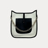 Ahdorned Handbags Black Ahdorned Aubrey Large Canvas Messenger