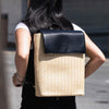 Ahdorned Handbags Black Ahdorned Chelsea Raffia Backpack
