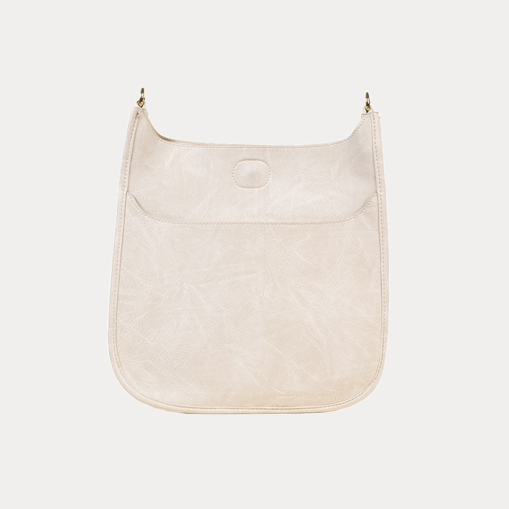 Ahdorned Handbags Cream Ahdorned Classic Vegan Leather Messenger