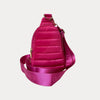 Ahdorned Handbags Pink Ahdorned Eliza Quilted Puffy Sling