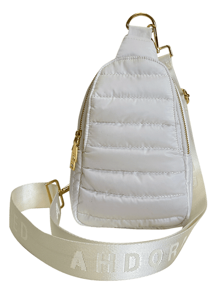 Ahdorned Handbags WHITE Ahdorned Eliza Quilted Puffy Sling -  ASSORTED COLORS