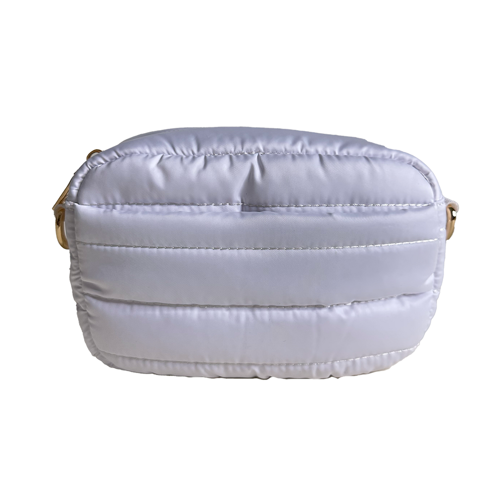 Ahdorned Handbags White Ahdorned Ella Quilted Puffy Zip Top Messenger Assorted