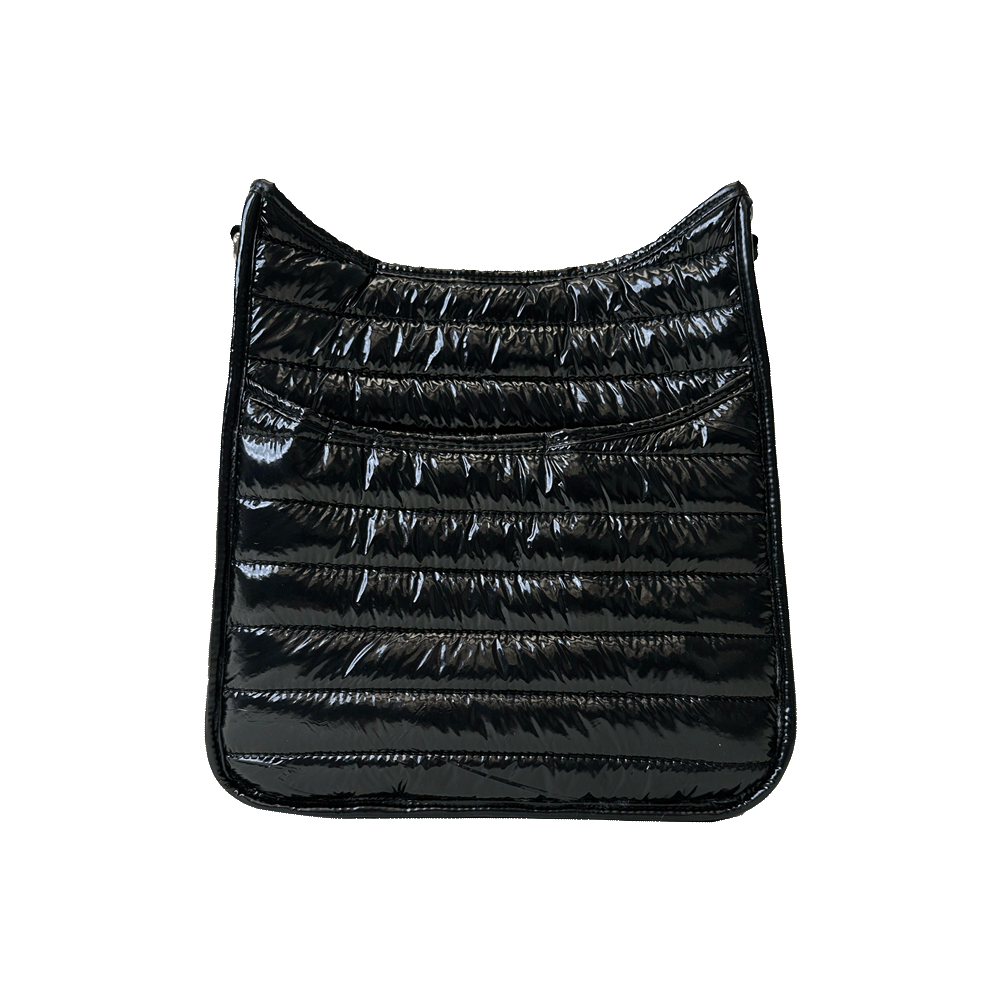 Ahdorned Handbags Liquid Black Ahdorned Everly Quilted Puffy Messenger Assorted