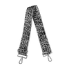 Ahdorned Handbags Black Ground Silver Leopard Ahdorned Glitter Animal Interchangeable Woven Bag Strap Assorted
