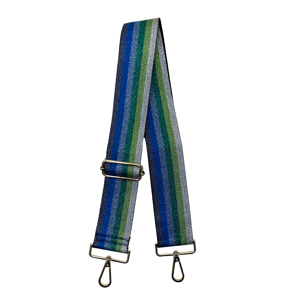 Ahdorned Handbags Green/Blue Ahdorned Glitter Multi Stripe Interchangeable Woven Bag Strap Assorted