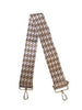 Ahdorned Handbags White/Khaki Ahdorned Houndstooth Interchangeable Woven Bag Strap Assorted