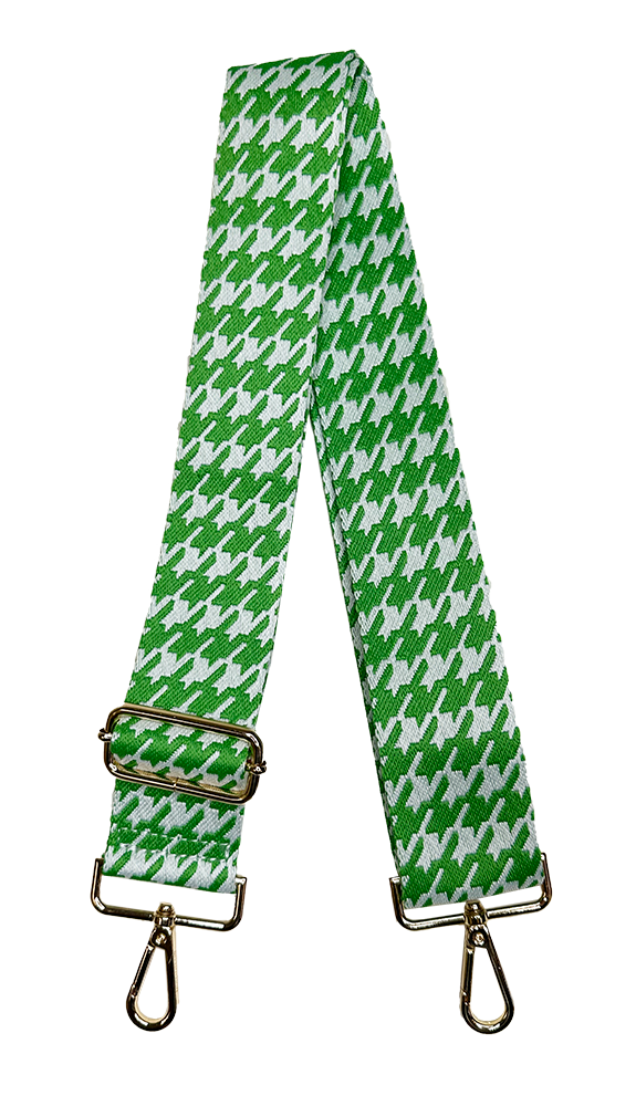 Ahdorned Handbags Apple Green/White Ahdorned Houndstooth Interchangeable Woven Bag Strap Assorted