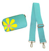 Ahdorned Handbags AQUA Ahdorned Jamie Flower Camera Bag & Solid 2” Strap - ASST COLORS