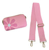 Ahdorned Handbags PINK Ahdorned Jamie Flower Camera Bag & Solid 2” Strap - ASST COLORS