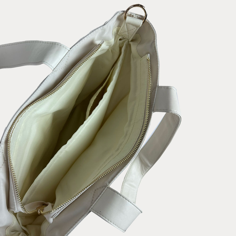 Ahdorned Handbags Ahdorned Jessie Nylon & Vegan Leather Multi Pocket Tote