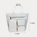 Ahdorned Handbags Ahdorned Jessie Nylon & Vegan Leather Multi Pocket Tote