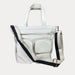 Ahdorned Handbags Cream Ahdorned Jessie Nylon & Vegan Leather Multi Pocket Tote