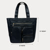 Ahdorned Handbags Ahdorned Jessie Nylon & Vegan Leather Multi Pocket Tote