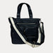 Ahdorned Handbags Black Ahdorned Jessie Nylon & Vegan Leather Multi Pocket Tote