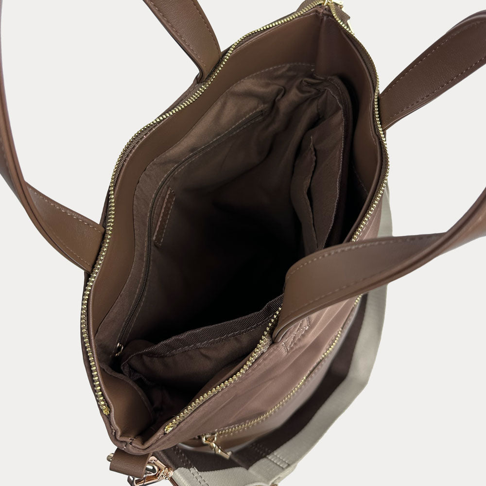 Ahdorned Handbags Ahdorned Jill Nylon & Vegan Leather North South Tote