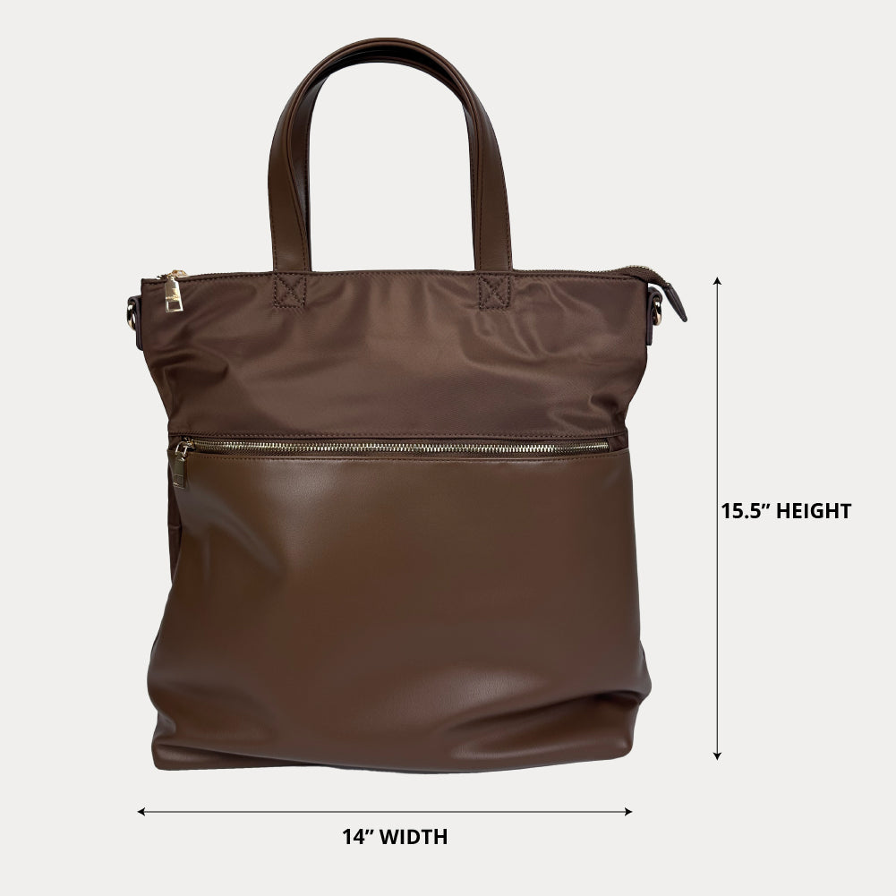 Ahdorned Handbags Ahdorned Jill Nylon & Vegan Leather North South Tote