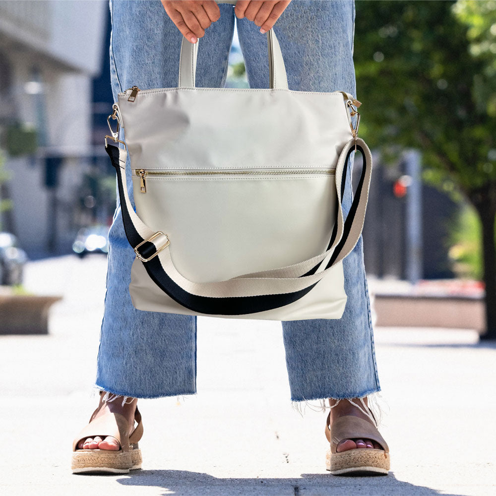 Ahdorned Handbags Ahdorned Jill Nylon & Vegan Leather North South Tote