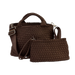 Ahdorned Handbags CHOCOLATE Ahdorned Lily Woven Neoprene Tote with Pouch Assorted Colors