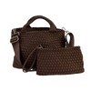 Ahdorned Handbags CHOCOLATE Ahdorned Lily Woven Neoprene Tote with Pouch Assorted Colors