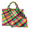 Ahdorned Handbags MULTI NEON Ahdorned Lily Woven Neoprene Tote with Pouch Assorted Colors