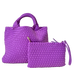 Ahdorned Handbags LILAC Ahdorned Lily Woven Neoprene Tote with Pouch Assorted Colors