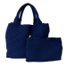 Ahdorned Handbags NAVY Ahdorned Lily Woven Neoprene Tote with Pouch Assorted Colors