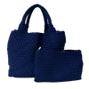 Ahdorned Handbags NAVY Ahdorned Lily Woven Neoprene Tote with Pouch Assorted Colors