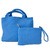 Ahdorned Handbags SKY BLUE Ahdorned Lily Woven Neoprene Tote with Pouch Assorted Colors