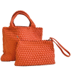 Ahdorned Handbags PUMPKIN Ahdorned Lily Woven Neoprene Tote with Pouch Assorted Colors