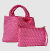 Ahdorned Handbags PINK Ahdorned Lily Woven Neoprene Tote with Pouch-Fall Collection