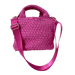 Ahdorned Handbags PInk Ahdorned Linda Woven Velour Tote