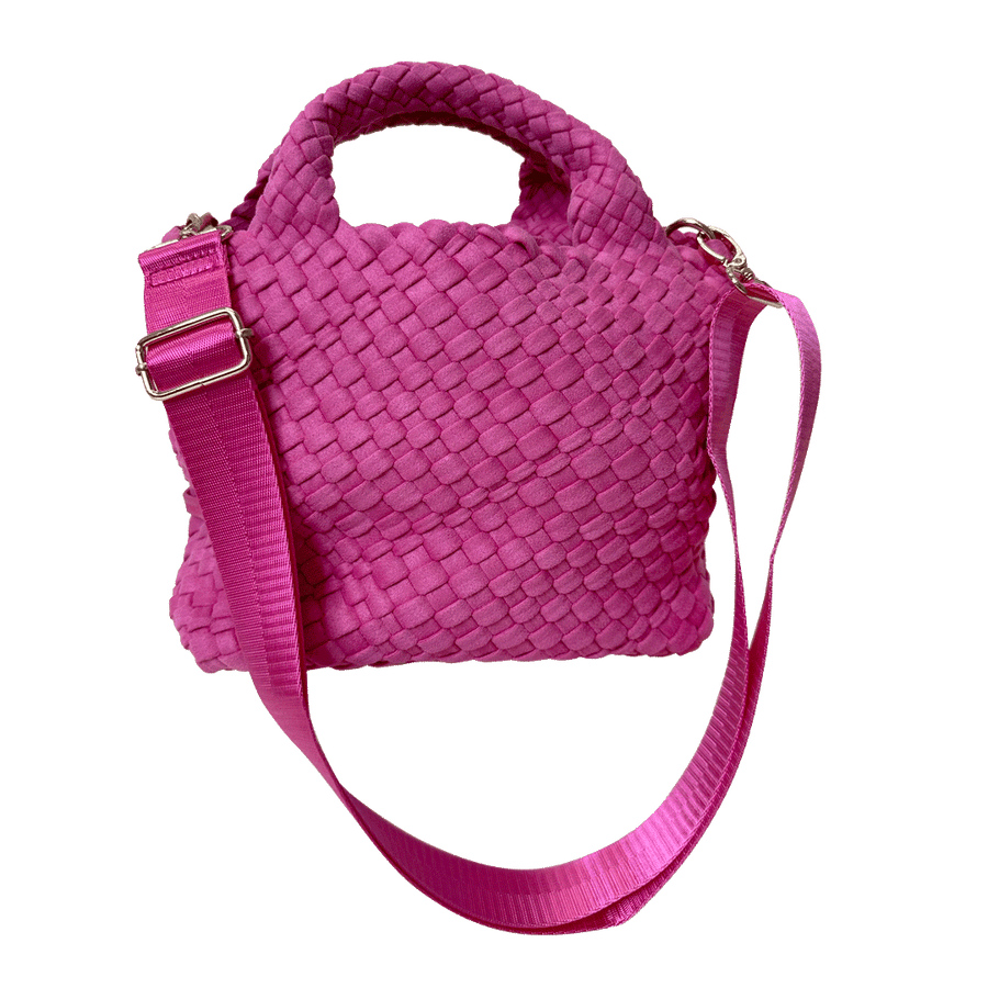 Ahdorned Handbags PInk Ahdorned Linda Woven Velour Tote