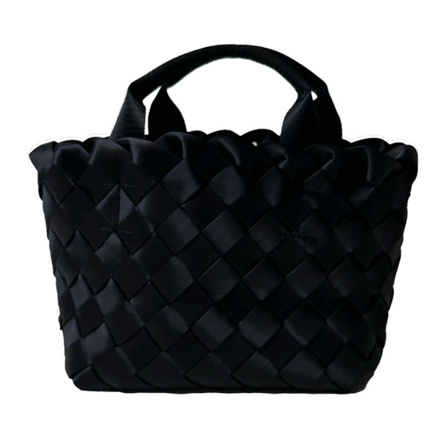 Ahdorned Handbags Black Ahdorned Liz Woven Satin Tote - Assorted Colors