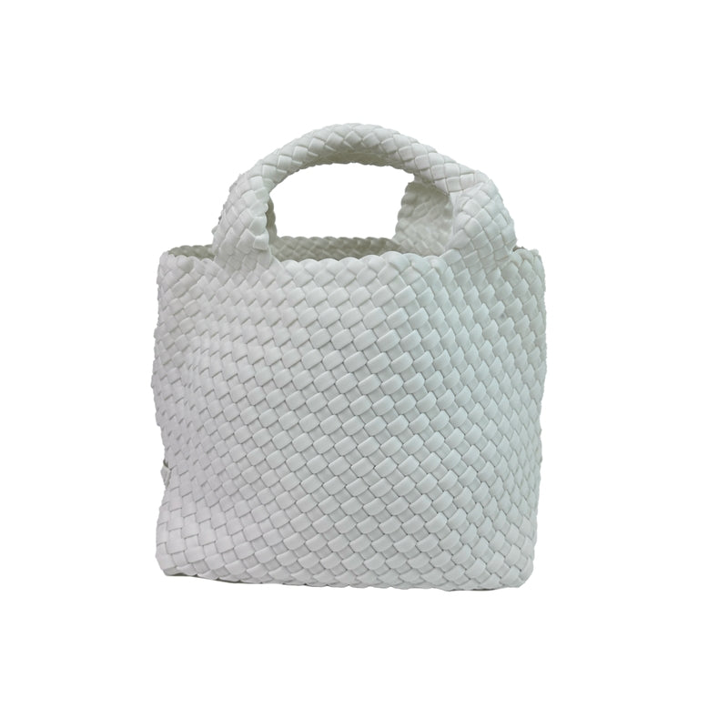 Ahdorned Handbags White Ahdorned Lucy Small Woven Neoprene Tote Assorted