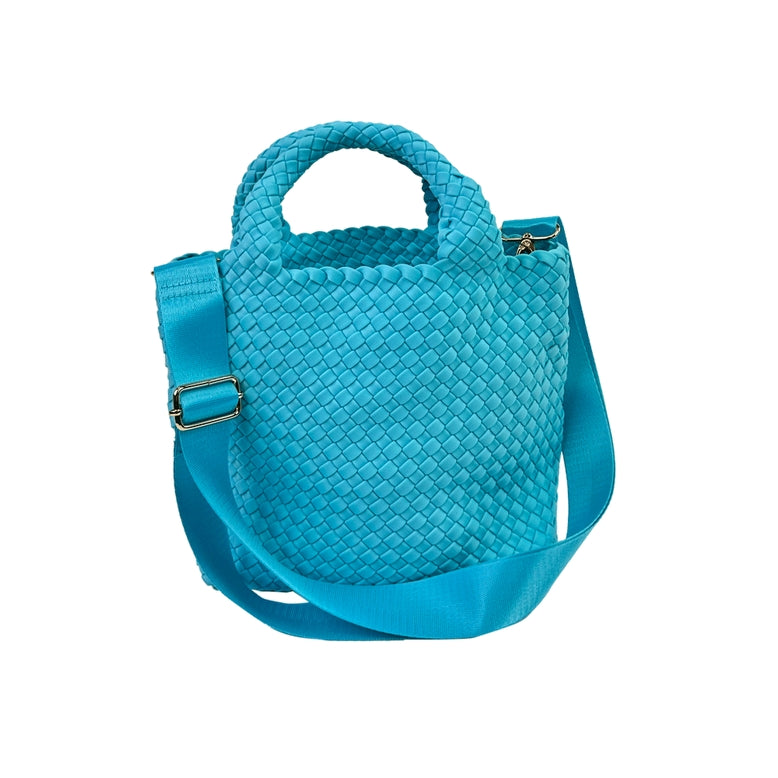 Ahdorned Handbags Aqua Ahdorned Lucy Small Woven Neoprene Tote Assorted