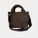 Ahdorned Handbags Chocolate Ahdorned Lucy Woven Neoprene Tote Bag