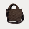 Ahdorned Handbags Chocolate Ahdorned Lucy Woven Neoprene Tote Bag