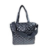 Ahdorned Handbags Pewter Ahdorned Mabel Quilted Nylon Tote Assorted