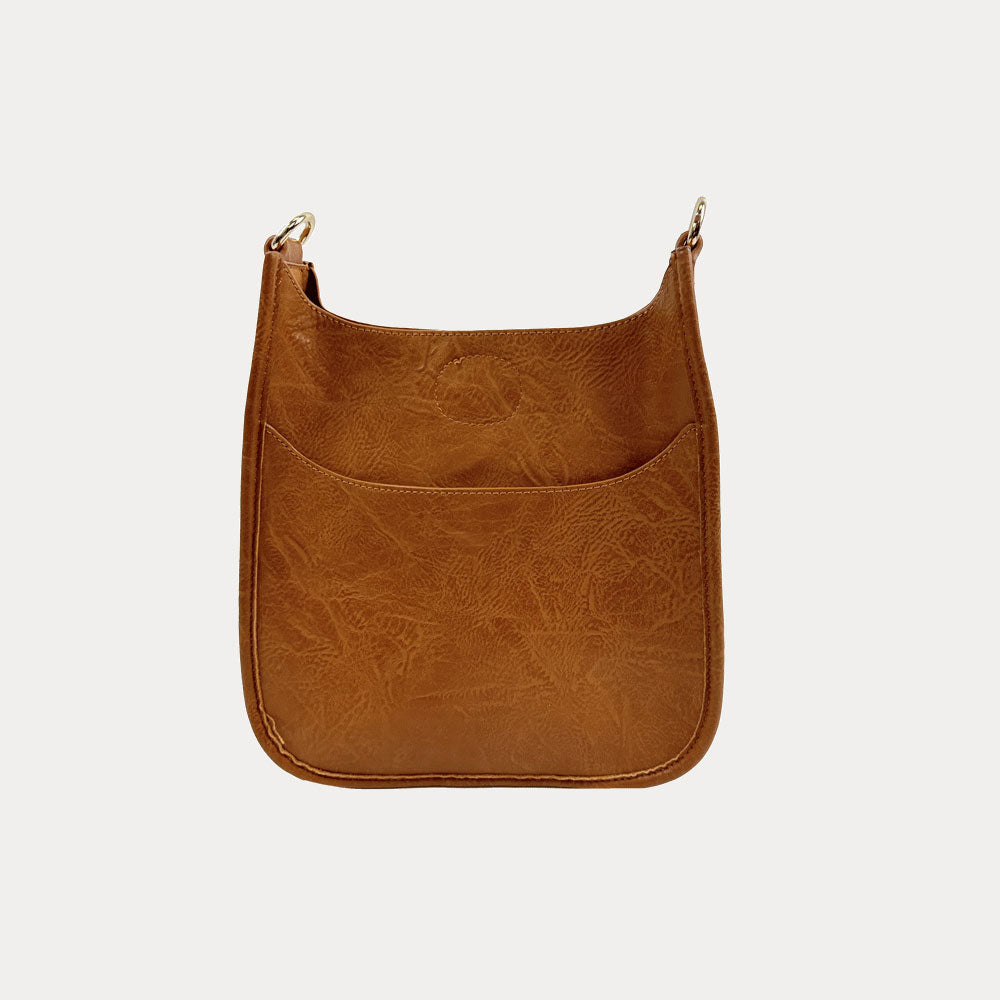 Ahdorned Handbags Camel Ahdorned Mini Vegan Leather Messenger