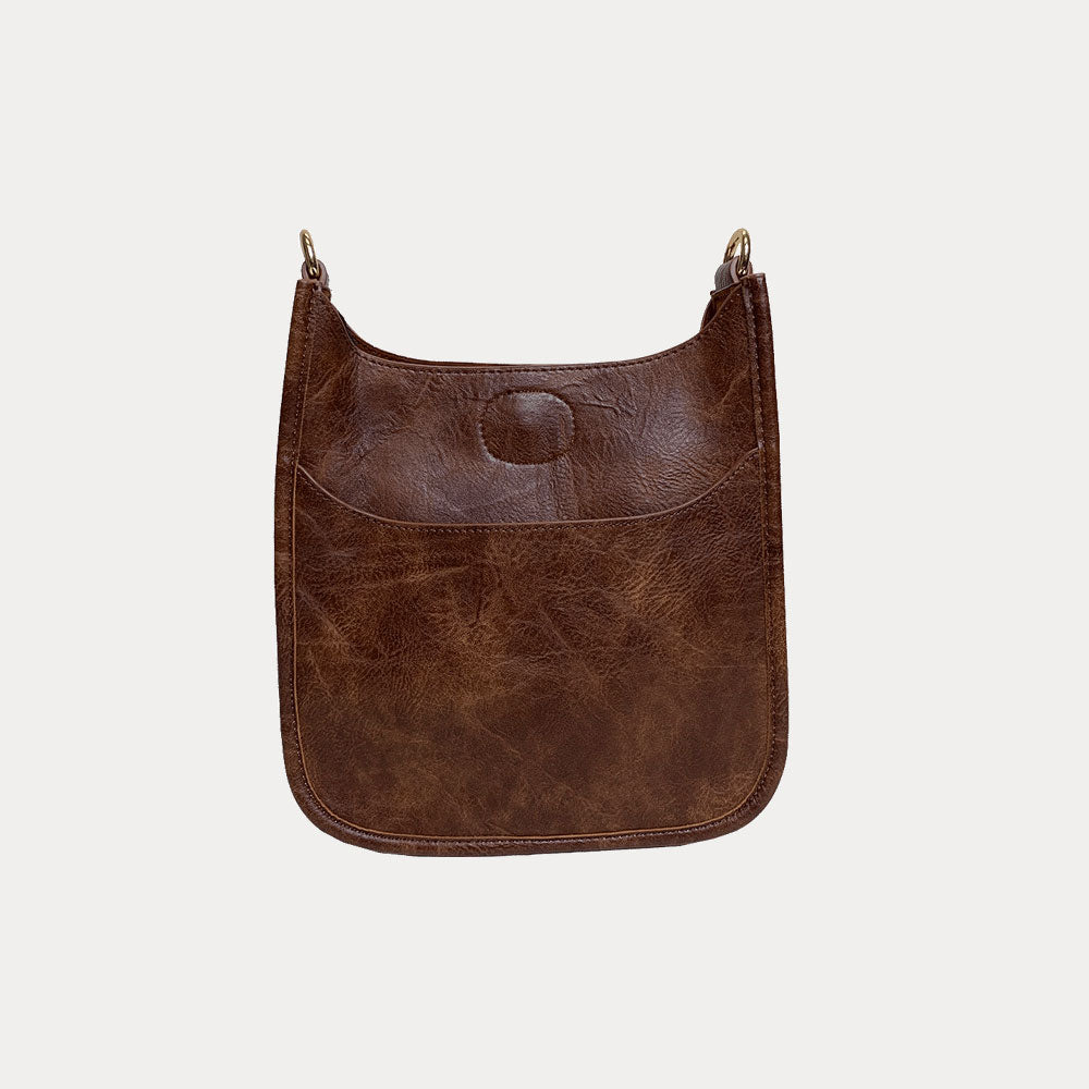 Ahdorned Handbags Coffee Ahdorned Mini Vegan Leather Messenger