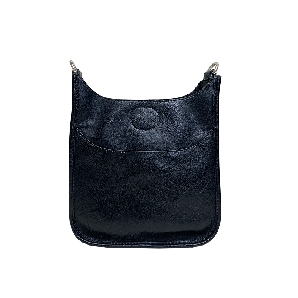 Ahdorned Handbags Black-Silver Ahdorned Mini Vegan Messenger ASSORTED COLORS, Strap Not Included