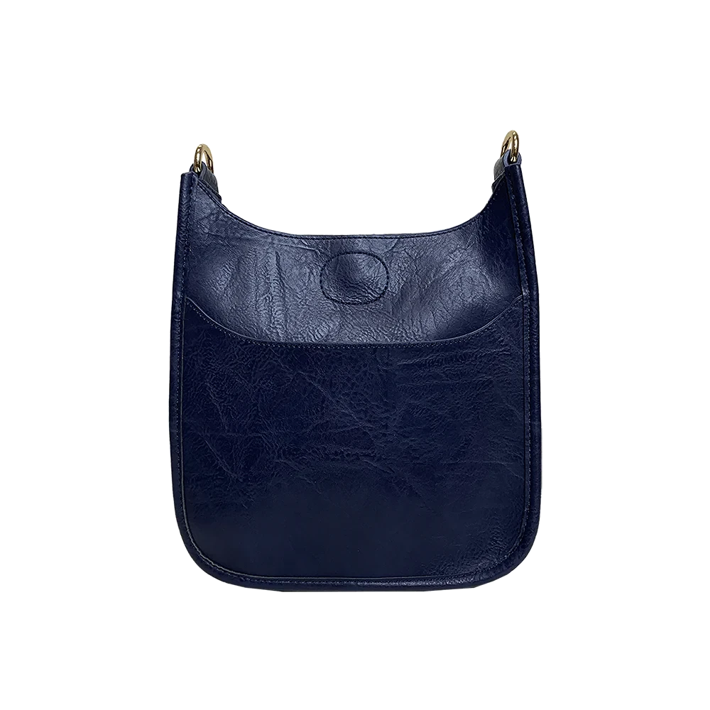 Ahdorned Handbags Navy Ahdorned Mini Vegan Messenger ASSORTED COLORS, Strap Not Included