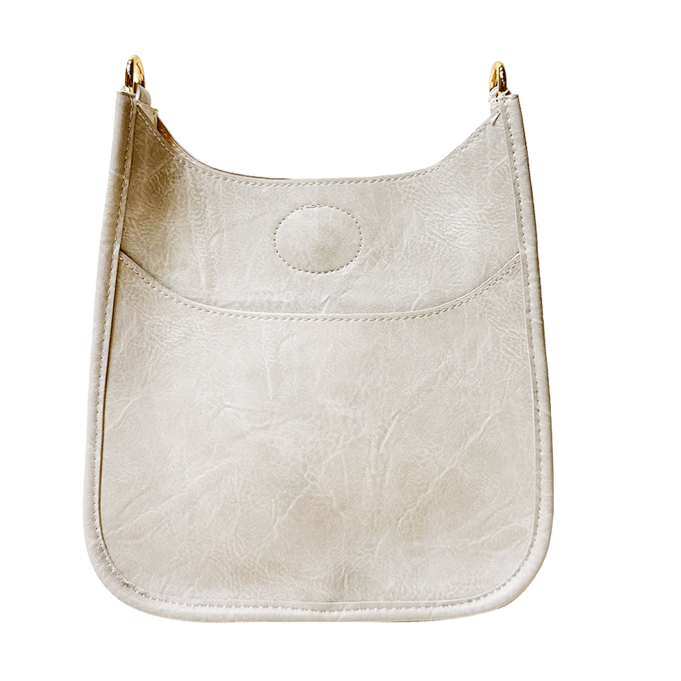Ahdorned Handbags Cream Ahdorned Mini Vegan Messenger ASSORTED COLORS, Strap Not Included