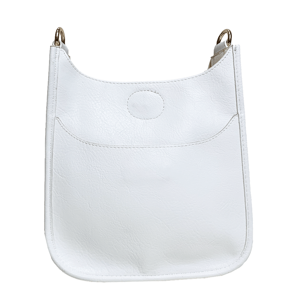 Ahdorned Handbags White Ahdorned Mini Vegan Messenger ASSORTED COLORS, Strap Not Included