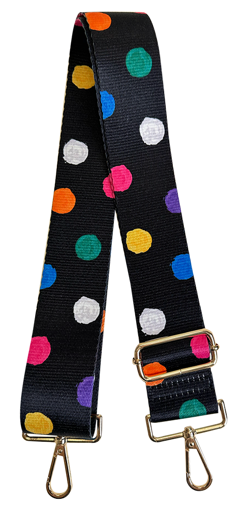 Ahdorned Handbags BLACK BRIGHT - GOLD HARDWARE Ahdorned Polka Dot Interchangeable Printed Bag Strap Assorted