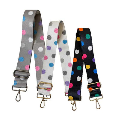 Ahdorned Handbags Ahdorned Polka Dot Interchangeable Printed Bag Strap Assorted