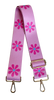 Ahdorned Handbags Lt Pink/Dark Pink-Gold Hardware Ahdorned Printed Flower Interchangeable Bag Strap Assorted