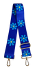 Ahdorned Handbags Royal/Lt Blue-Gold Hardware Ahdorned Printed Flower Interchangeable Bag Strap Assorted
